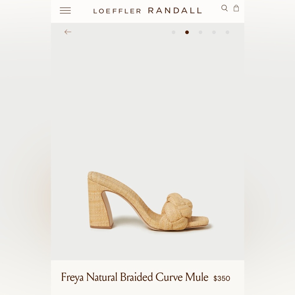 LOEFFLER RANDALL Freya Natural Braided Curve Mule - Picture 8 of 9